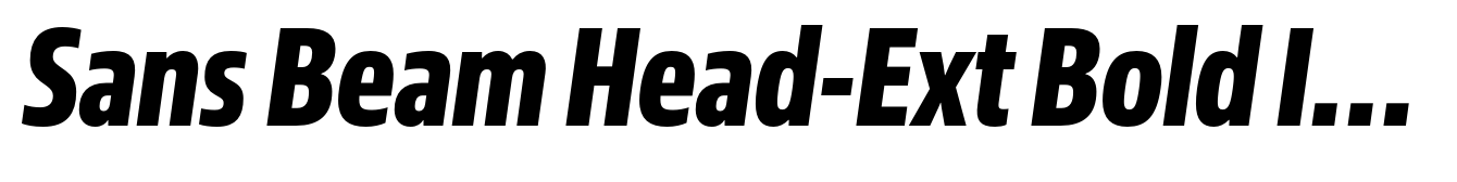 Sans Beam Head-Ext Bold Italic